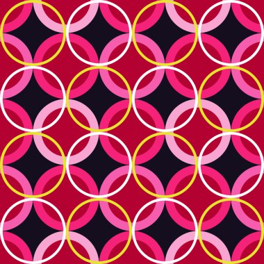 Geometrik desenleri ile sorunsuz dekoratif vektör arka plan