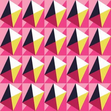 Geometrik şekillerle kesintisiz renkli dekoratif arka plan