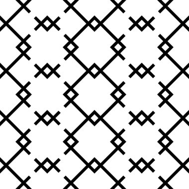 Kareler ile sorunsuz siyah beyaz dekoratif arka plan