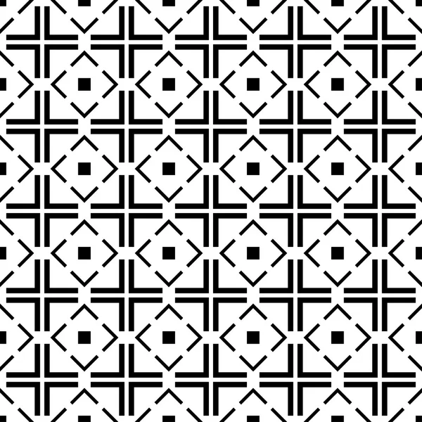 Άνευ ραφής μαύρο και άσπρο διακοσμητικό φόντο με τετράγωνα — Διανυσματικό Αρχείο
