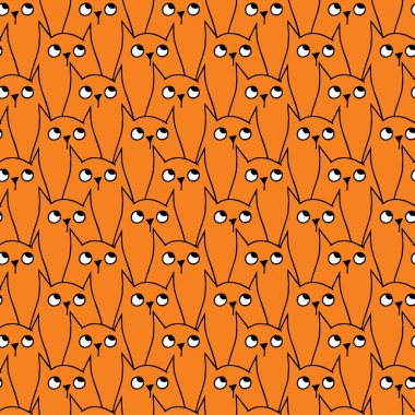 Kedi ile sorunsuz dekoratif arka plan