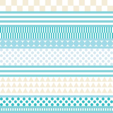 Geometrik şekiller ile sorunsuz dekoratif vektör arka plan