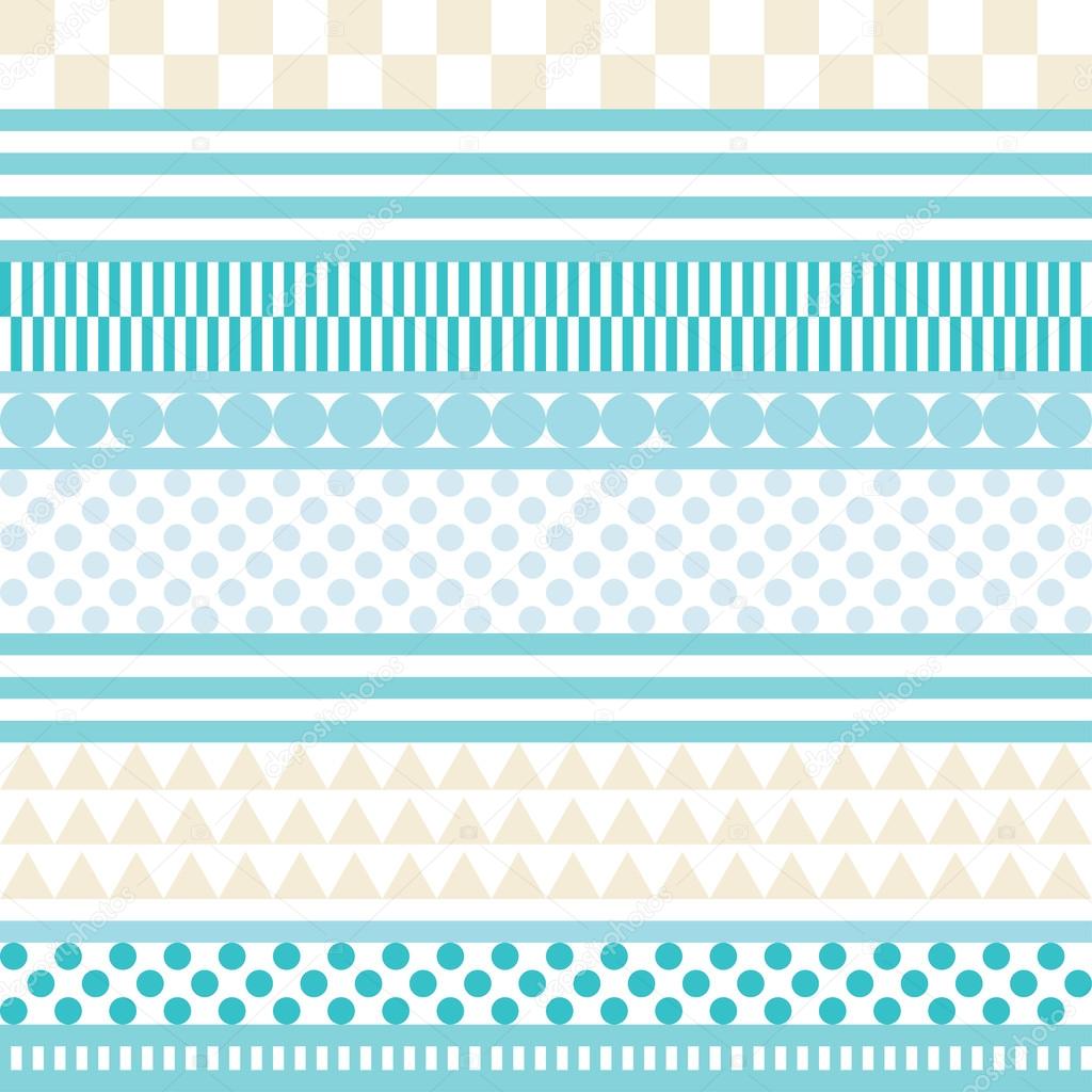 Seamless decorative vector background with geometric shapes