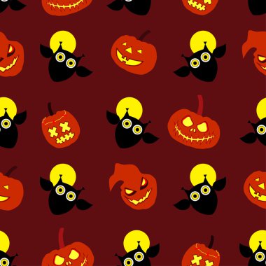 Sorunsuz dekoratif vektör arka plan Cadılar Bayramın kutlu olsun