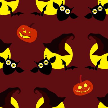 Sorunsuz dekoratif vektör arka plan Cadılar Bayramın kutlu olsun