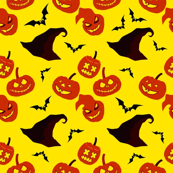 Seamless decorative vector background Happy Halloween — Stock Vector