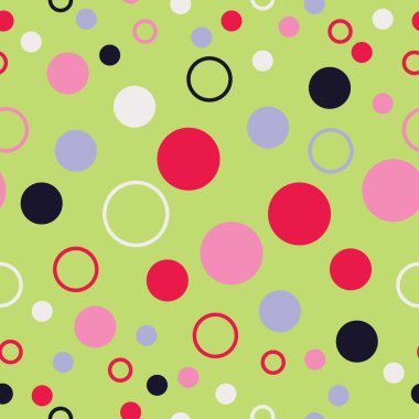 Polka noktaları ile sorunsuz dekoratif vektör arka plan