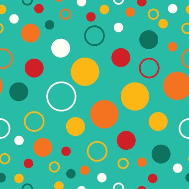 Polka noktaları ile sorunsuz dekoratif vektör arka plan