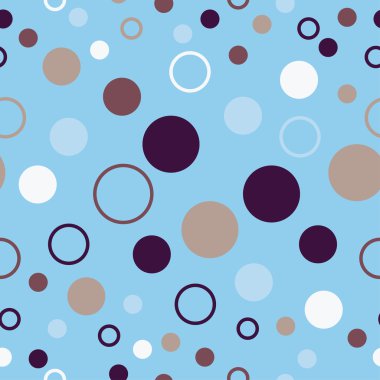 Polka noktaları ile sorunsuz dekoratif vektör arka plan