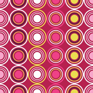 Daireler, düğmeleri ve lekeli olan sorunsuz vektör dekoratif arka plan