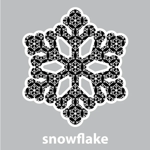 Dekorativní vánoční přání s sněhové vločky a dvojitá expozice — Stockový vektor