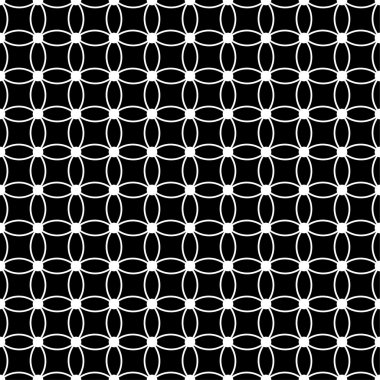Seamless black and white decorative vector background with lines and polka dots clipart