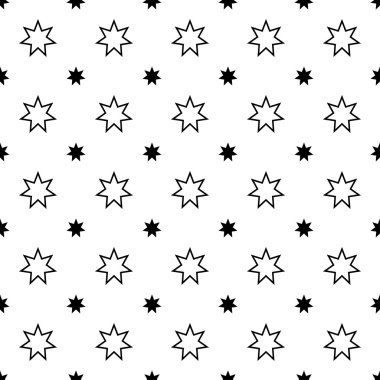 Soyut rakamları ile sorunsuz siyah beyaz dekoratif vektör arka plan