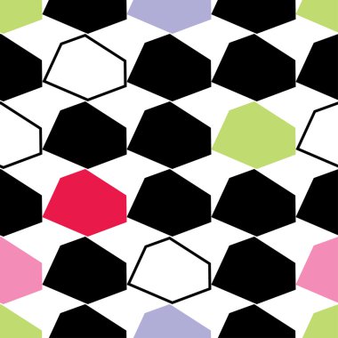 Soyut rakamları ile sorunsuz dekoratif vektör arka plan