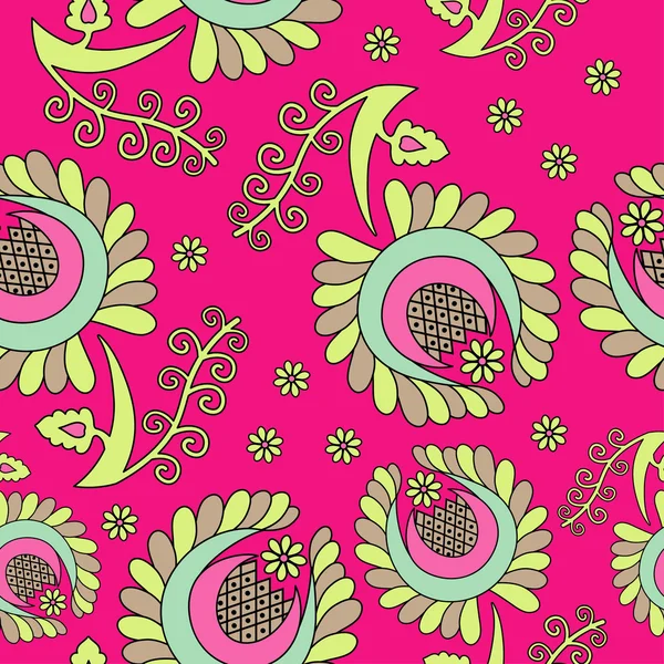 Sorunsuz vektör arka plan dekoratif çiçeklerle