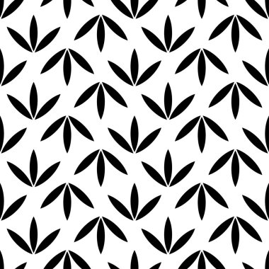 Soyut rakamları ile sorunsuz siyah beyaz dekoratif vektör arka plan