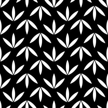 Soyut rakamları ile sorunsuz siyah beyaz dekoratif vektör arka plan