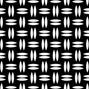 Soyut rakamları ile sorunsuz siyah beyaz dekoratif vektör arka plan