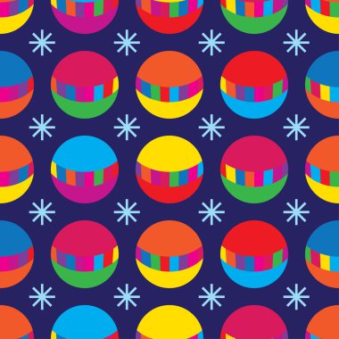 Vector seamless winter Christmas and New Year background clipart