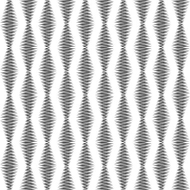 Soyut zikzak şekilleri ile sorunsuz siyah beyaz dekoratif vektör arka plan