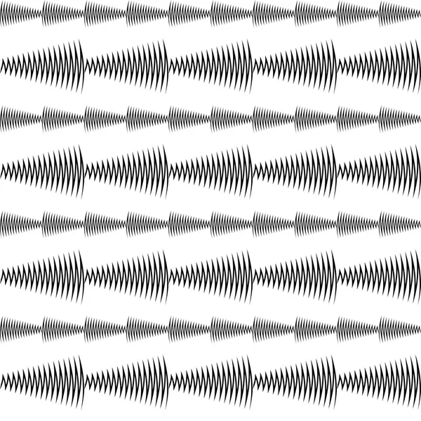 Soyut zikzak şekilleri ile sorunsuz siyah beyaz dekoratif vektör arka plan — Stok Vektör