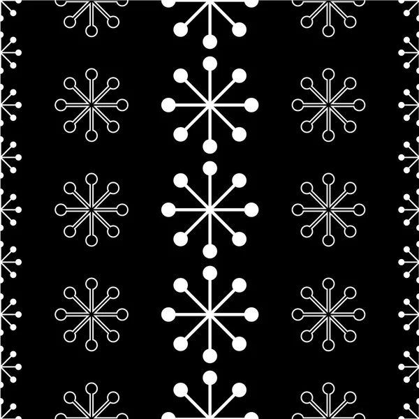 Бесшовный фон с декоративными снежинками — стоковый вектор