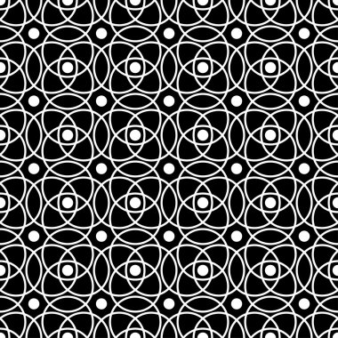 Kesintisiz beyaz siyah vektör arka plan ile bukleler