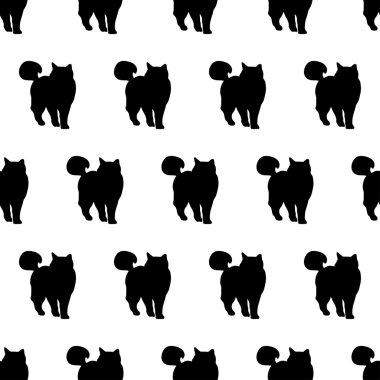 Sorunsuz vektör arka plan dekoratif kediler ile