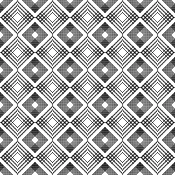 Fundo preto e branco sem costura com formas geométricas abstratas — Vetor de Stock