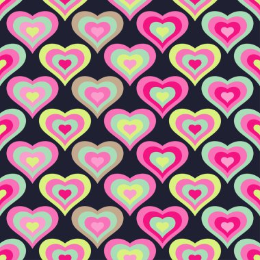 Sorunsuz vektör arka plan dekoratif yürekleri