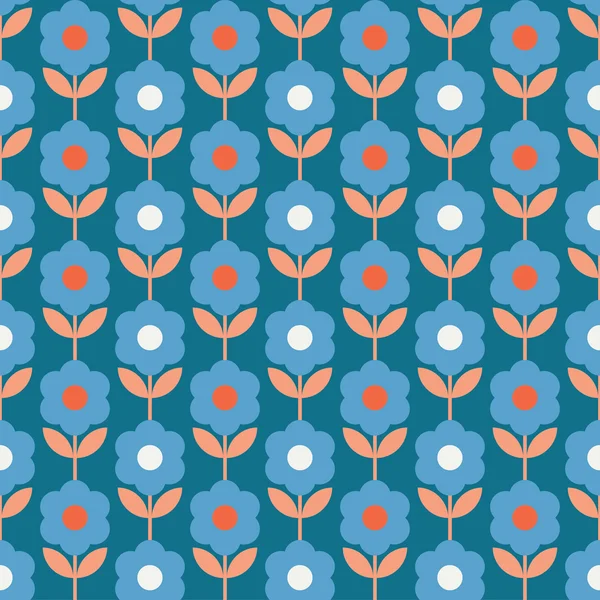 Nahtlose bunte Vektor Hintergrund mit dekorativen Blumen — Stockvektor