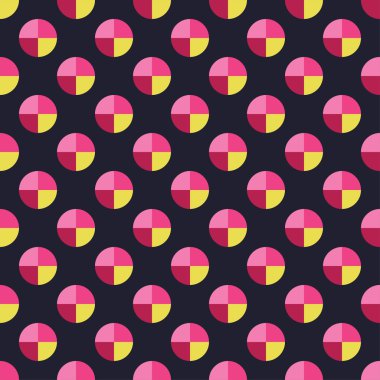 Daireler ile sorunsuz dekoratif vektör arka plan