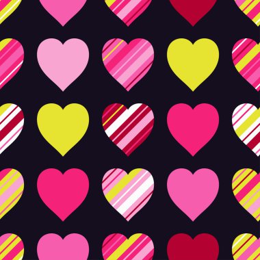 Sorunsuz vektör arka plan dekoratif yürekleri