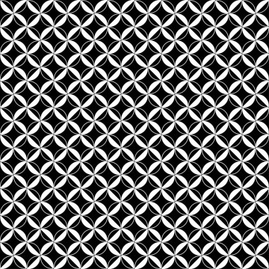 Soyut geometrik şekiller ile sorunsuz siyah ve beyaz arka plan