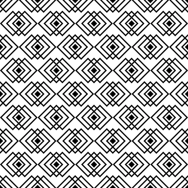 Fondo blanco y negro sin costuras con formas geométricas abstractas — Archivo Imágenes Vectoriales