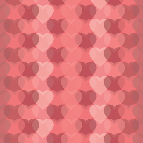 Fondo vectorial transparente con corazones decorativos transparentes — Vector de stock