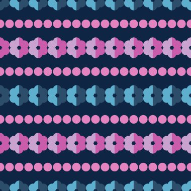 Dekoratif çiçek ve lekeli kesintisiz renkli vektör arka plan