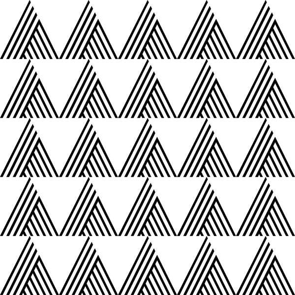 Nahtloser schwarz-weißer dekorativer Vektorhintergrund mit abstrakten geometrischen Mustern — Stockvektor