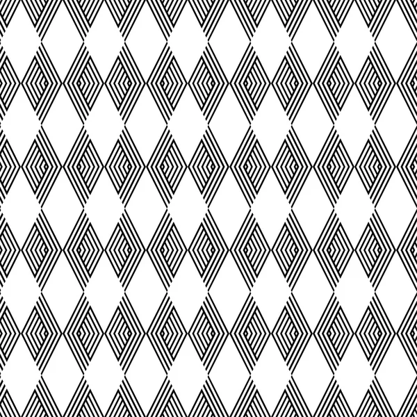 Fundo vetorial decorativo preto e branco sem costura com padrão geométrico abstrato — Vetor de Stock