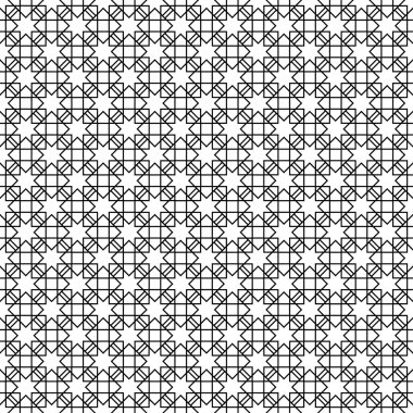 Soyut geometrik desenli sorunsuz siyah beyaz dekoratif vektör arka plan