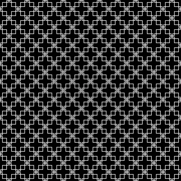 Fundo vetorial decorativo preto e branco sem costura com padrão geométrico abstrato — Vetor de Stock