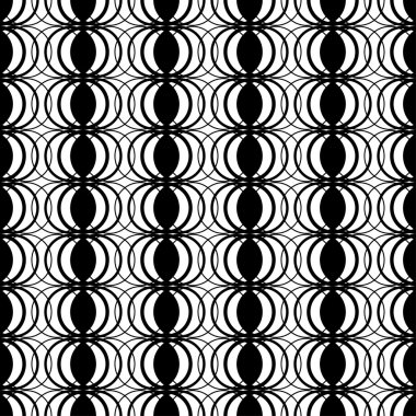 Soyut geometrik desenli sorunsuz siyah beyaz dekoratif vektör arka plan