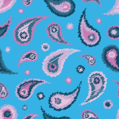 Ethnic boho seamless pattern. Print. Repeating background. Turkish cucumbers. Cloth design, wallpaper.
