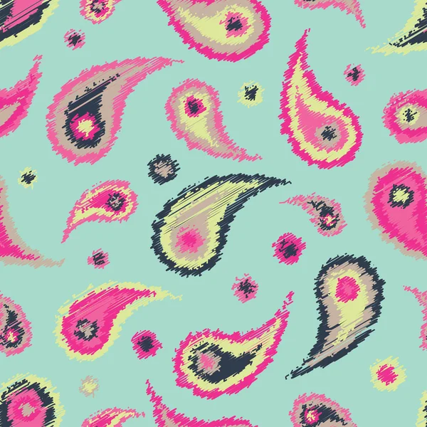 Ethnic boho seamless pattern. Print. Repeating background. Turkish cucumbers. Cloth design, wallpaper. — Διανυσματικό Αρχείο