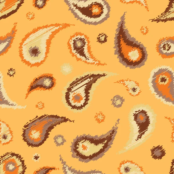 Ethnic boho seamless pattern. Print. Repeating background. Turkish cucumbers. Cloth design, wallpaper. — 图库矢量图片