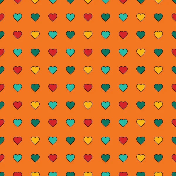 Seamless vector decorative background with hearts — Wektor stockowy