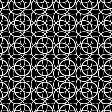 Seamless black and white decorative vector background. Print. Repeating background.