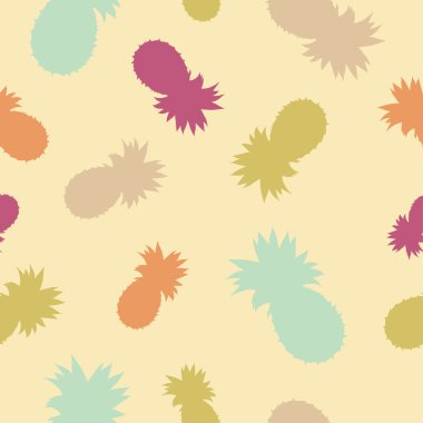 Sorunsuz vektör arka plan dekoratif ananas ile. Yazdırın. Yinelenen arka plan.