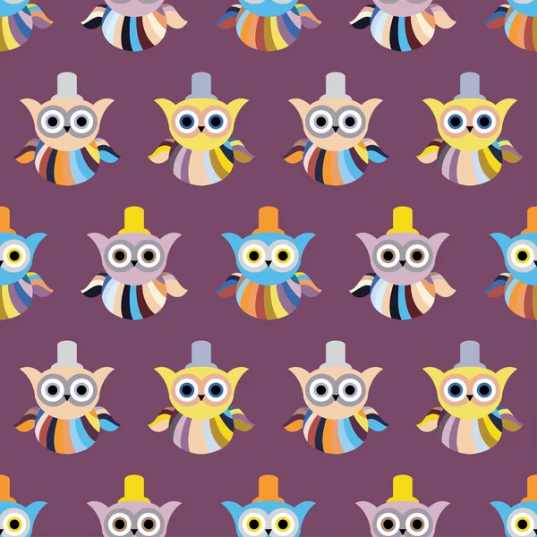 Seamless decorative vector background with owls. Print. Repeating background. Cloth design, wallpaper.