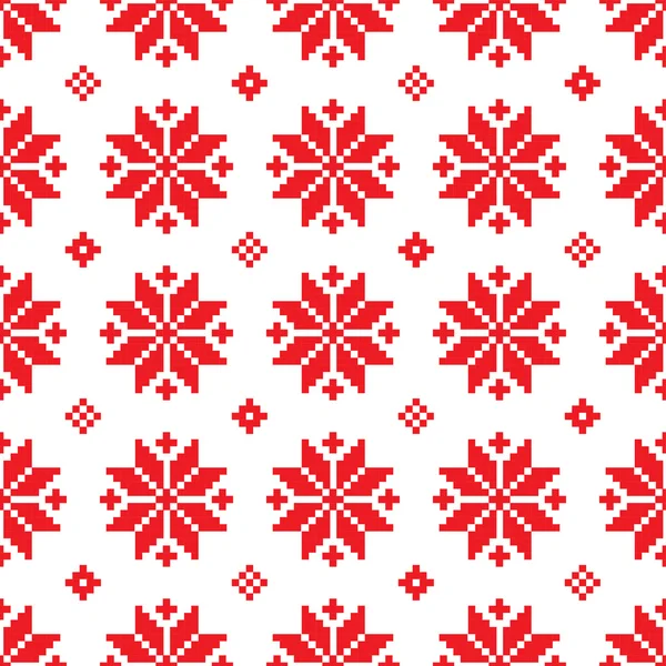 Бесшовный векторный фон с норвежскими снежинками. Печать. Повторяю. Дизайн одежды, обои . — стоковый вектор